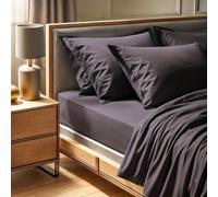 Sábana Bajera Ajustable, tamaño King, 160 x 200 + 30 cm, 100% algodón, 155 Hilos, Lavable a máquina a 30 °C, Ropa de Cama Suave y Duradera