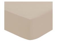 Sabana bajera algodón beige 90x190cm