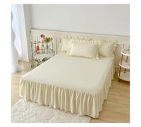 Sábana Bajera con Volantes Extra Profundos Falda de Cama de Princesa Elegante, Funda de colchón Antideslizante, Sábana de Encaje de Volantes, Funda Protectora for Cama, Colcha for el hogar, Falda for