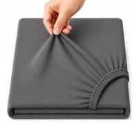 Sábana bajera extra profunda tamaño Super King | Funda de colchón Super King | Sábana bajera gris tamaño Super King | Sábanas súper suaves (SuperKing, Gris).