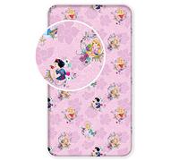 Jerry Fabrics Sábana bajera infantil Disney Princesas 90x200+25 cm 100% algodón