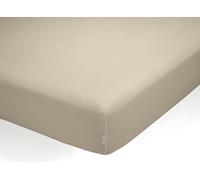 Sábana elástica Alexandra House Living, tejido QUTUN, color taupe, dimensiones: 200 x 200 cm