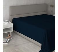 Sábana encimera MAX Color 100% algodón, Azul Oscuro, Matrimonio Maxi
