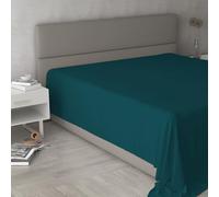 Sábana encimera MAX Color 100% algodón, Verde petróleo, Matrimonio Maxi