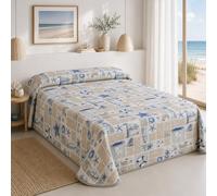 SABANALIA - Colcha Estampada Tarifa (Disponible en Varios tamaños) - Cama 80-170 x 280
