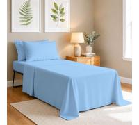 Sábanas para litera, colchón de tamaño Cuna, sábana Bajera Ajustable Cama Individual Estrecha, litera de Caravana, reemplazo de Cama de Invitados, colchón de 33 x 75 Pulgadas, Color Azul