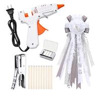 Sabary El kit de pistola de pegamento Homecoming Mum Supplies incluye pistola de pegamento caliente, 30 varillas grapadoras de mano y 1000 grapas para suministros de regreso a casa, manualidades