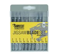 SabreCut 10pcs JSSCK003 T144D T144DP T101B T101BF T101AO Hojas caladora | vástago T proporciona agarre seguro y estabilidad; duradero hojas ofrecen rápido, limpio cortan en madera y chapa