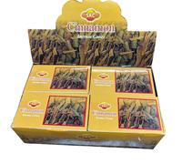 SAC Incienso en Conos de Canela - Caja Completa de 12 Cajitas de 10 Conos (120 Conos) + Quemador de Metal Incluido