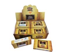 SAC Incienso en Conos de Palo Santo - Caja Completa de 12 Cajitas de 10 Conos (120 Conos) + Quemador de Metal Incluido