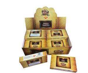 SAC Incienso en Conos de Palo Santo - Caja Completa de 12 Cajitas de 10 Conos (120 Conos) + Quemador de Metal Incluido