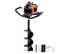 Saca postes de gas VEVOR de 52CC 1450W con brocas de 8” y 1 varilla de extensión