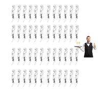 Sacacorchos Camarero Profesional,Abridor de Vino，3 in 1 Abrebotellas Vino de Accesorios Vino Acero Inoxidable (24, Blanco)