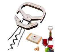 Sacacorchos De Doble Punta - Herramienta Para Abrir Vino De 4,61 Pulgadas | Gato De Botella De Aleación De Zinc: Dispositivo De Extracción Manual Tradicional Para Botellas De Vino Envejecidas Delicada