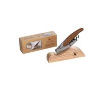 Sacacorchos Laguiole Heritage con tabla de servir - 12 cm - Hecho a mano - Mango de roble - Caja de regalo incluida - Cuchillo de camarero Sommelier con abrebotellas y cortahojas