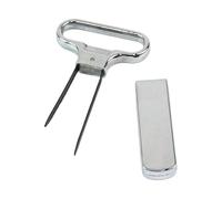 Sacacorchos para Vino Herramienta Manual Metálica de Dos Púas Ergonómica y