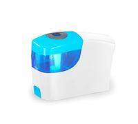 Sacapuntas Eléctrico a Pilas Apto para Lápices Estándar y Jumbo -REF.0174-A- con cuchillas de Recambio Incluidas y depósito para residuos by Office Box (Azul)