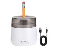 Sacapuntas eléctrico - ABS, 3,15 x 3,15 x 2,96 pulgadas, sacapuntas, alimentado por batería | Papelería de escritorio compacta alimentada por USB y AA para el hogar, oficina, escuela, aula