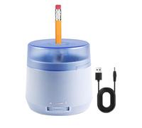 Sacapuntas eléctrico - ABS, 3,15 x 3,15 x 2,96 pulgadas, sacapuntas, alimentado por batería | Papelería de escritorio compacta alimentada por USB y AA para el hogar, oficina, escuela, aula
