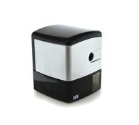 Sacapuntas Eléctrico de enchufe a RED Sistema de Gran Capacidad y Rapidez, Mecanismo Metálico con Auto-Stop, Base Antideslizante y Cajón de Residuos Fabricado Por SDI by Office Box. Black