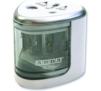 Sacapuntas eléctrico de metal con dos agujeros y depósito grande ARDA