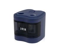 Sacapuntas eléctrico doble para lápices modelo 1918 MILAN - Pack de sacapuntas y pilas, doble cabezal para estándar y maxi, tapa extraíble para vaciado, incluye 4 pilas AA // Ref: BWM10278B