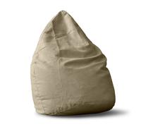Lumaland XL Plus, color beige, fabricado en poliéster, con relleno de perlas de poliestireno, forma cónica, dimensiones: 650 mm, 800 mm