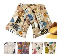 Saco Termico Semillas para Microondas - Bolsa Semillas Calor Microondas - Cojin de Semillas para Microondas - Sin Aroma - Relleno de Semillas de Mijo Ecológico - Fabricado en España 45x14cm (Fishes)