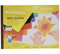 Sadipal 936180 - Cuaderno de manualidades papel celofán, 10 hojas, multicolor