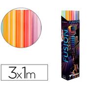 Sadipal Papel Kraft Fusion 1x3 m Colores Surtidos, Expositor 30 Rollos