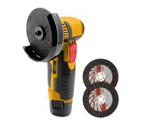 SAEDAY Radial Pequeña de 19500rpm,Mini Amoladora Angular Batería con Motor Brushless,Bloqueo de Husillo y 2 x 3900mAh Baterías de 18V