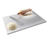 saerryor Tabla de cortar de acero inoxidable, tabla de hornear, tablas de cortar, tablas de cortar para cocina con borde de encimera, tabla de cortar resistente para carne, verduras, hornear pasteles