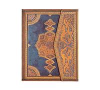 Paperblanks Libreta Safavid índigo Ultra rayada Tapa dura 120 g/m² Marcador de cinta con bolsita