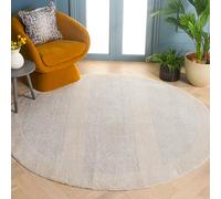 SAFAVIEH Alfombra Geométrica para Sala de estar, Comedor, Dormitorio - Melody Collection, Pelo corto, Marfil y Gris, 122 X 122 cm