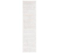 SAFAVIEH Alfombra Geométrica para Sala de estar, Comedor, Dormitorio - Melody Collection, Pelo corto, Marfil y Gris, 66 X 183 cm