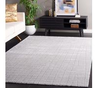 SAFAVIEH Alfombra Geométrica para Sala de estar, Comedor, Dormitorio - Neptune Collection, Pelo corto, Gris Claro, 122 X 183 cm