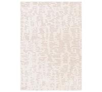 SAFAVIEH Alfombra Geométrica para Sala de estar, Comedor, Dormitorio - Neptune Collection, Pelo corto, Marfil y Beige, 91 X 152 cm