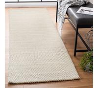 Safavieh Alfombra geométrica para salón, Comedor, Dormitorio, colección Natura, Pelo Corto, Color Marfil, 61 x 91 cm
