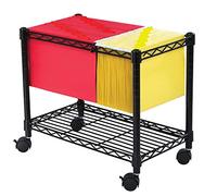 Safco Products Wire - Carro móvil para Archivos, Carta/Legal, 5201BL, Acabado en Polvo Negro, Plegable para Almacenamiento Compacto