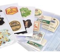 SAFE 100 piezas 5473C hojas de suplemento de posavasos estándar A4 | 4 bolsillos a 150 x 107 mm | espesor de la película 120 µm | sin plastificantes para su colección de posavasos