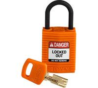 SafeKey - Candado compacto, 33 x 67 x 19 mm, color naranja