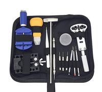 SaferCCTV Juego de 14 herramientas de reparación de relojes,kit de conexión de pines de apertura de caja de reloj portátil,herramienta de reparación de relojes para ajustar la longitud de la correa