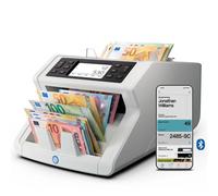 Safescan Contadora de billetes 2485-SC - Cuenta el valor de billetes mixtos, detector 8 puntos, app