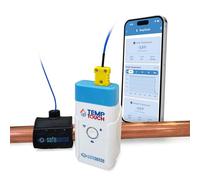SafeSense TempTouch - Sensor de temperatura y humedad del tubo WiFi - Termómetro inteligente para control de fontanería, HVAC y medio ambiente - Sensor de temperatura inalámbrico controlado por