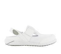 SAFETY JOGGER Zuecos de Seguridad para Mujer 37 EU - Zapato de Trabajo Cómodo y Ligero, Ideal para Enfermeras, Cocina o Interior, Antideslizante y Amortiguador, Oxypas, Blanco