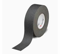 Safety-Walk 3M Cinta Antideslizante Agresividad Media 310, Negro, 25x 18,3 | Rollo de 25 mm x 18,3 m, 1 rollo/caja, para tráfico con calzado ligero o pies descalzos