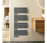 S'AFIELINA Radiador de diseño para baño, radiador toallero Agua calefaccion Antracita, Conexión Central,1041x500mm, radiador para baño, secador de Toallas, 555 vatios（Válvula no incluida）