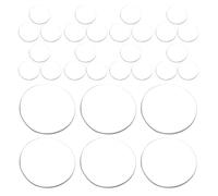 SAFIGLE 140 Unidades Puntos Adhesivos Redondos de Doble Cara de 25mm, Transparentes, Lavables y Removibles para Manualidades y Fijar Objetos en Paredes u Oficinas