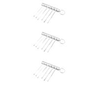 SAFIGLE 3 Juegos De Cucharas Para Cerumen Limpiador De Cerumen Herramienta En Espiral Cuchara Extraíble Recogedor De Cerumen Acero Inoxidable Plateado