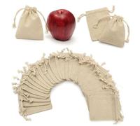 SAFIGLE 50piezas Bolsas Cordón De Arpillera Color Natural Para Dulces Joyas Navidad Bodas Fiestas